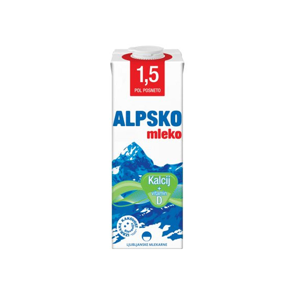 Pol posneto Alpsko Mleko 1.5 % m.m., 1l